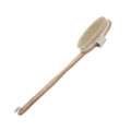 Custom wood sisal body brush with good quality strap